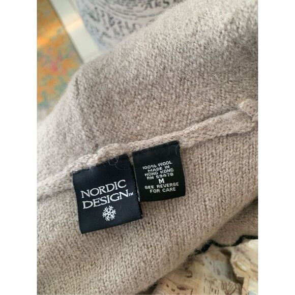 Nordic Design Tan & Black Wool Cardigan - Picture 5 of 11